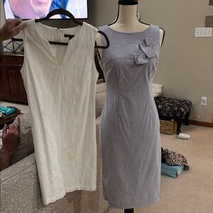 Banana Republic White Midi Dress AND Calvin Klein sheath